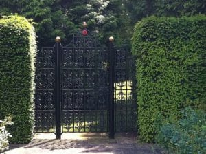 Wrought iron gates